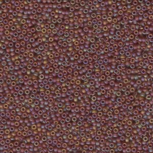 Miyuki Rocailles Beads 1,5mm 134FR matt rainbow light  Brown 11gr